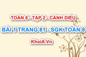 Bài 1 trang 81 Toán 8 Cánh Diều Tập 2